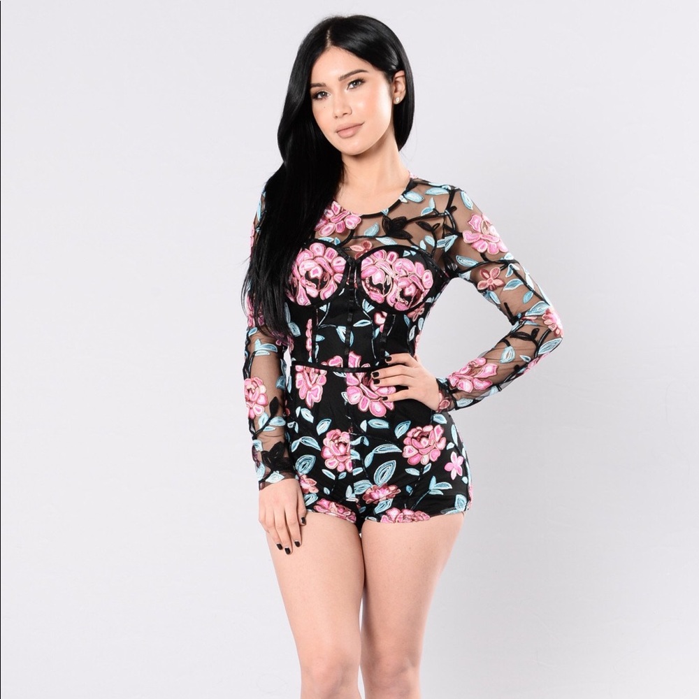 Fashion Nova “Crazy Over You” Romper